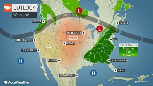 Weekend outlook by AccuWeather